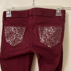 Hollister Vintage Skinny Jeans w/ Sequin Pockets